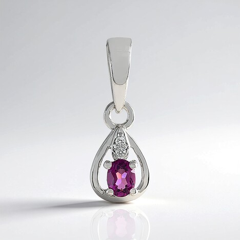 Ciondolo in argento con Rodolite