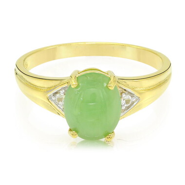 Anello in argento con Crisoprasio Imperiale