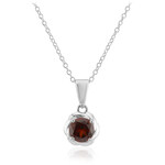 Garnet Silver Necklace