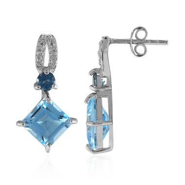 Orecchini in argento con Topazio Blu Cielo