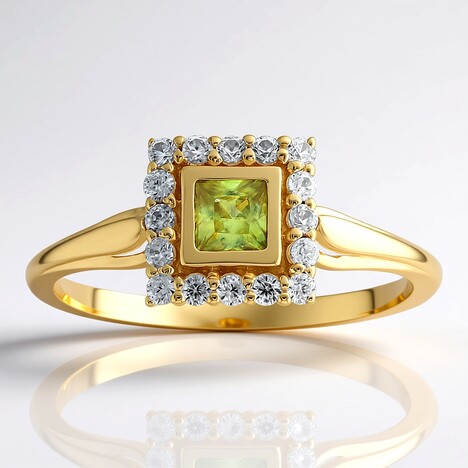 Anello in oro con Sfene
