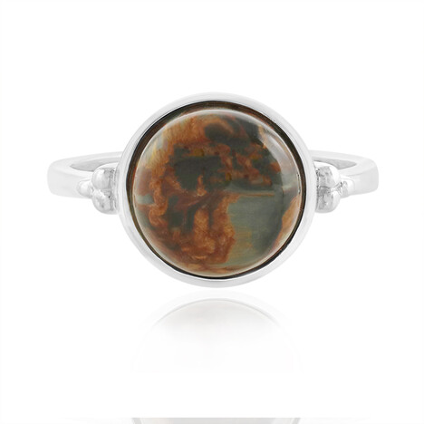 Anello in argento con Pietersite Dorata