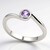 Bague en argent et Saphir pourpre de Ceylan