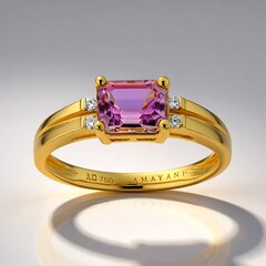 Anello in oro con Diasporo Rosa