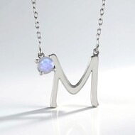 Collana in argento con Pietra di Luna Arcobaleno