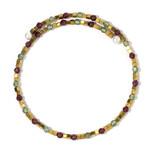 Stalen armband met Mozambique granaten (Riya)