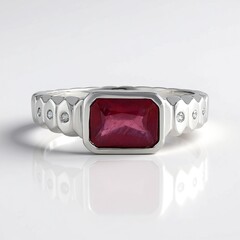 Anello in argento con Rubino Bemainty