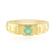 Russian Emerald Silver Ring