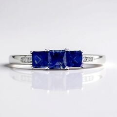 Blauer Ceylon-Saphir-Goldring