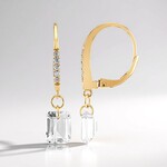 Orecchini in argento con Topazio Bianco
