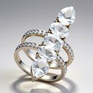 Anillo en plata con Danburita