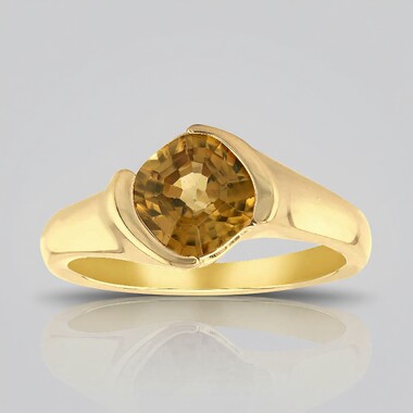 Gelber Kings Plains-Zirkon-Goldring