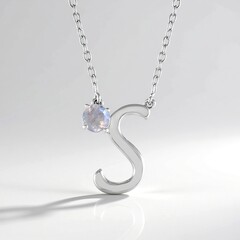Collana in argento con Pietra di Luna Arcobaleno