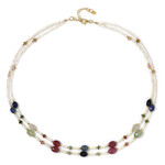 Collana in argento con Zaffiro Fancy (Riya)