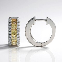 Orecchini in oro con Diamante Giallo SI2