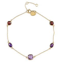 Bracciale in argento con Ametista Rose de France