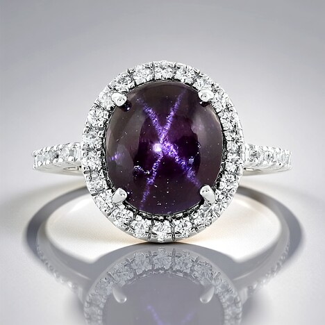 Anello in argento con Granato Stellato
