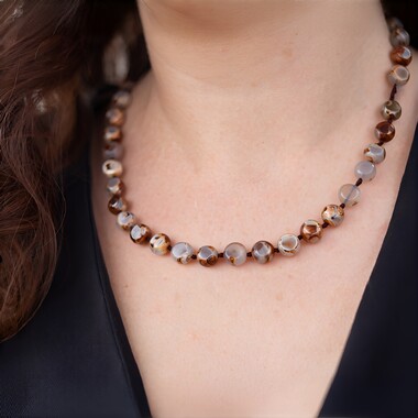 Collar en plata con Ágata Fang Gu