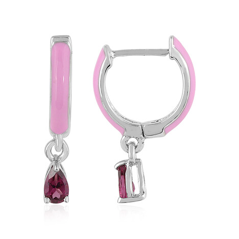 Boucles d'oreilles en argent et Grenat Rhodolite