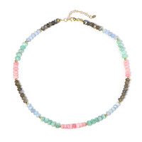 Collar en plata con Ópalo rosa