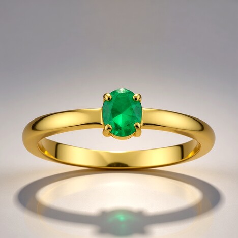 Anello in argento con Smeraldo Zambia