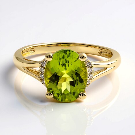 Anello in oro con Peridoto Dashihe