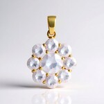 Ciondolo in argento con Quarzo Blue Moon