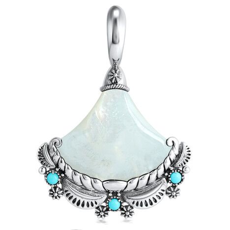 Pendentif en argent et Nacre (Desert Chic)