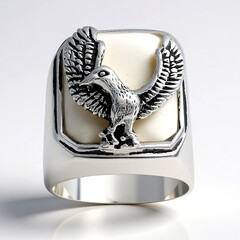 Anello in argento con Dolomite White Buffalo (Jones Lee)