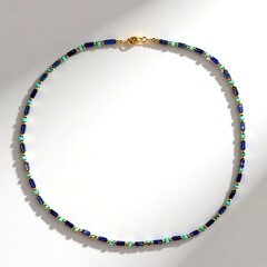 Collana in argento con Magnesite Blu