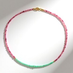 Collana in argento con Tormalina Rosa Nigeriana