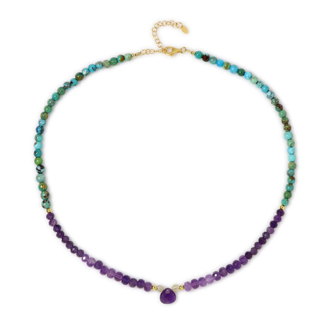 Collar en plata con Amatista de Zambia