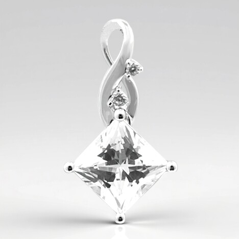 Ciondolo in argento con Danburite