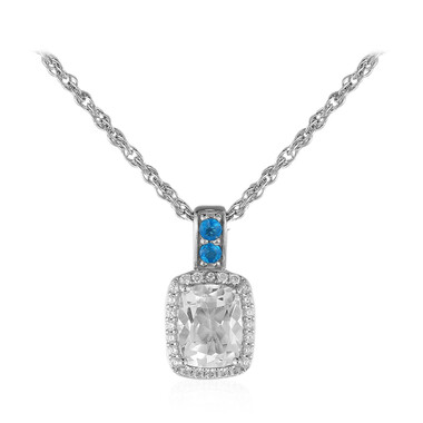 Collana in argento con Topazio Bianco