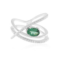 Bague en argent et Apatite verte