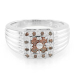 Fancy Diamond Silver Ring