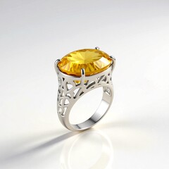 Anello in argento con Fluorite Gialla