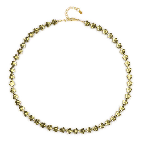 Collar en plata con Hematita dorada