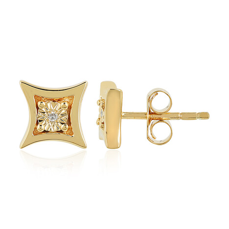 SI2 (H) Diamant-Silberohrringe