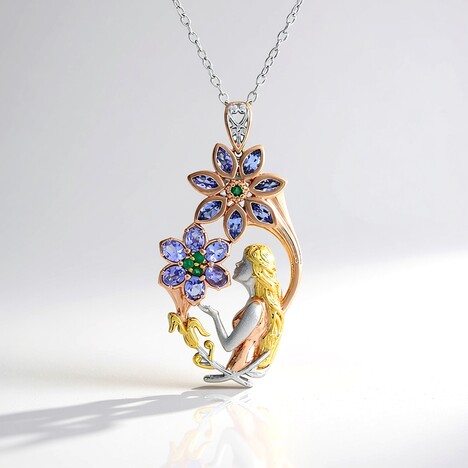 Collana in argento con Tanzanite (Gems en Vogue)