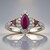 Anello in oro con Rubino Mozambico AAA (CIRARI)