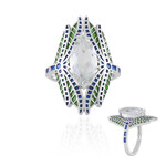 Anello in argento con Topazio Bianco (Adela Silber)