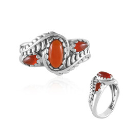 Red Onyx Silver Ring (Desert Chic)