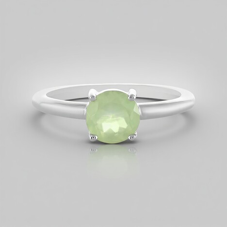Anello in argento con Prehnite