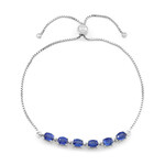 Nepalesischer Kyanit-Silberarmband