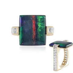 Gouden ring met een Andamooka-opaal (de Melo)