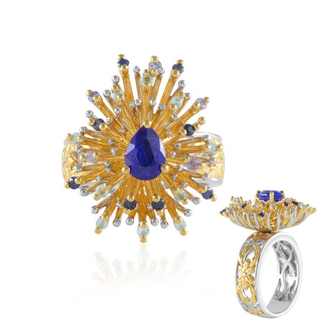 Cobaltblauer Spinell-Silberring (Gems en Vogue)