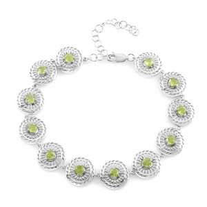 Zilveren armband met peridoots (Ornaments by de Melo)