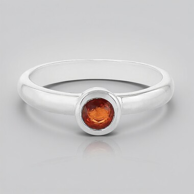 Anello in argento con Zaffiro Tramonto