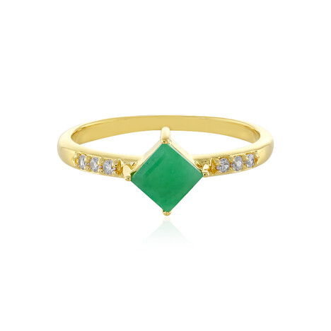 Zambian Emerald Silver Ring